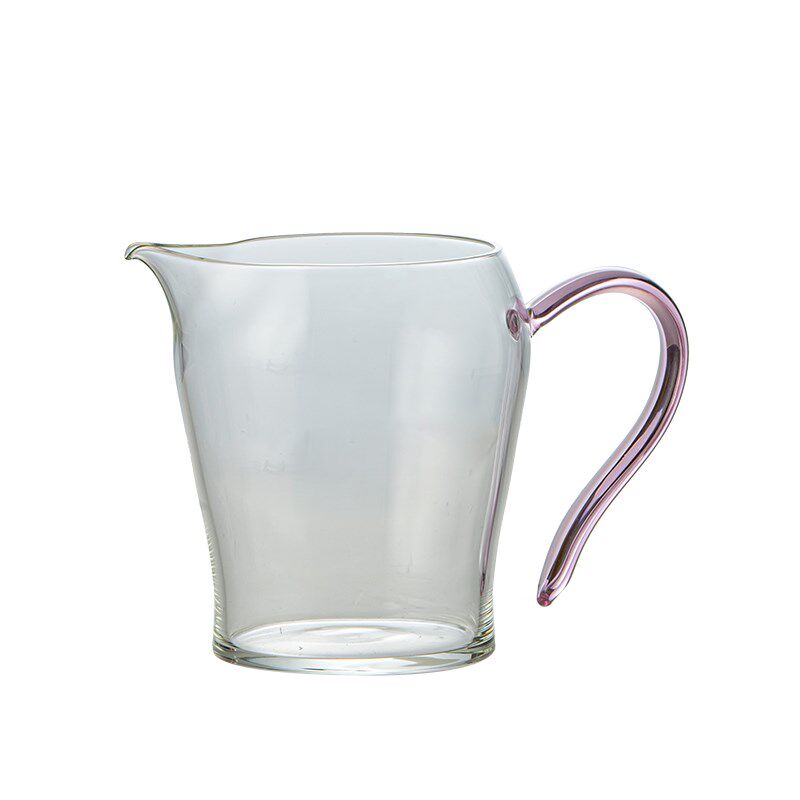 彩手把耐热玻璃公杯加厚茶海日式高硼硅防烫公道杯U家用泡茶分茶