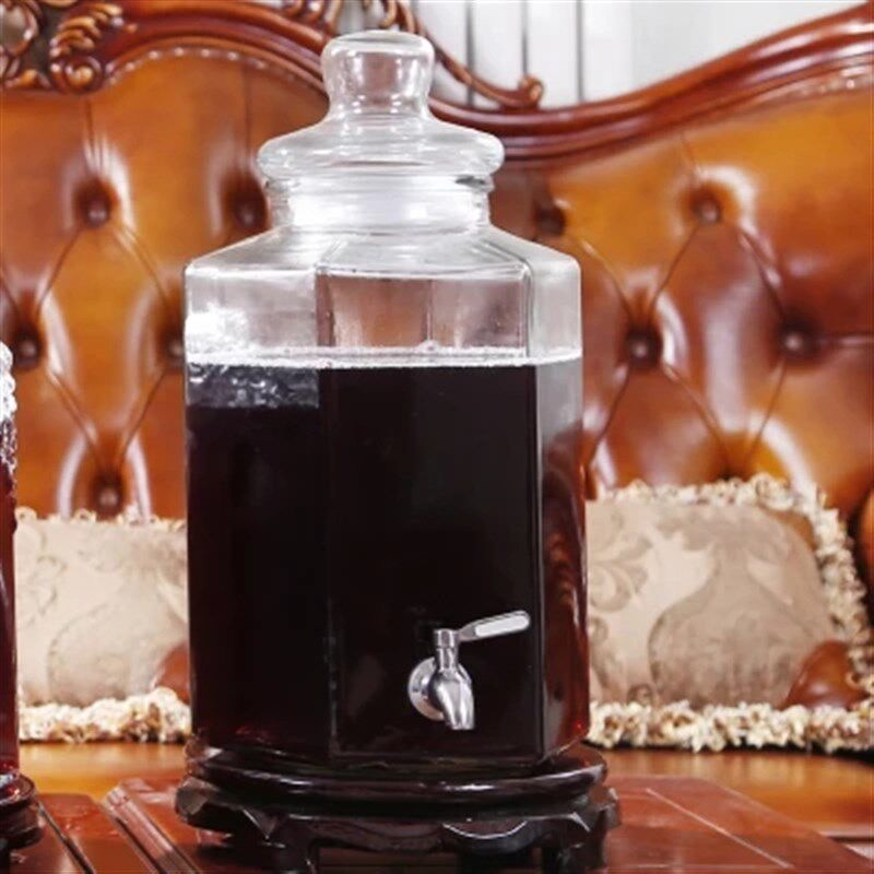 无铅玻璃泡酒瓶带龙头家用泡酒坛子密封罐酵素药酒瓶自.酿酒罐包