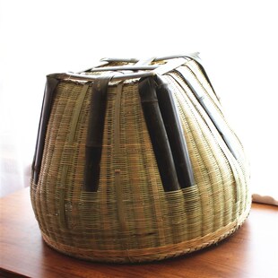 箩筐竹编大号粮食竹筐竹篓收纳筐竹编制品竹箩P淘米篓喜事竹篮簸