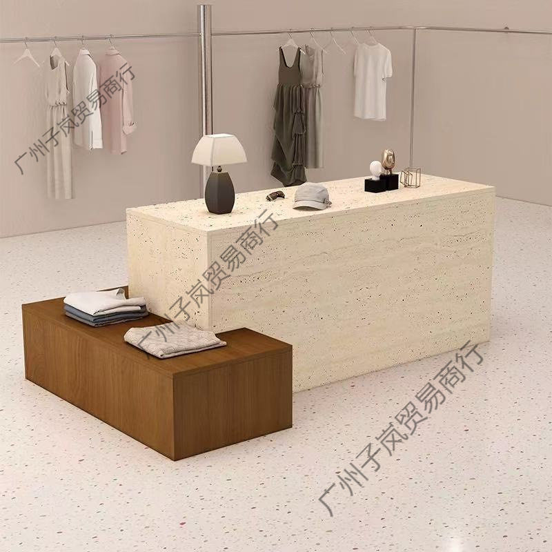 2026服装店台展示台简约鞋包店陈列柜摆件收纳玩具店流水台展示柜