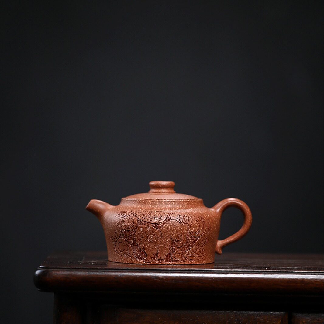 宜兴紫砂厂家原矿30目降坡泥200cc艮古壶茶具紫砂壶茶壶复古风