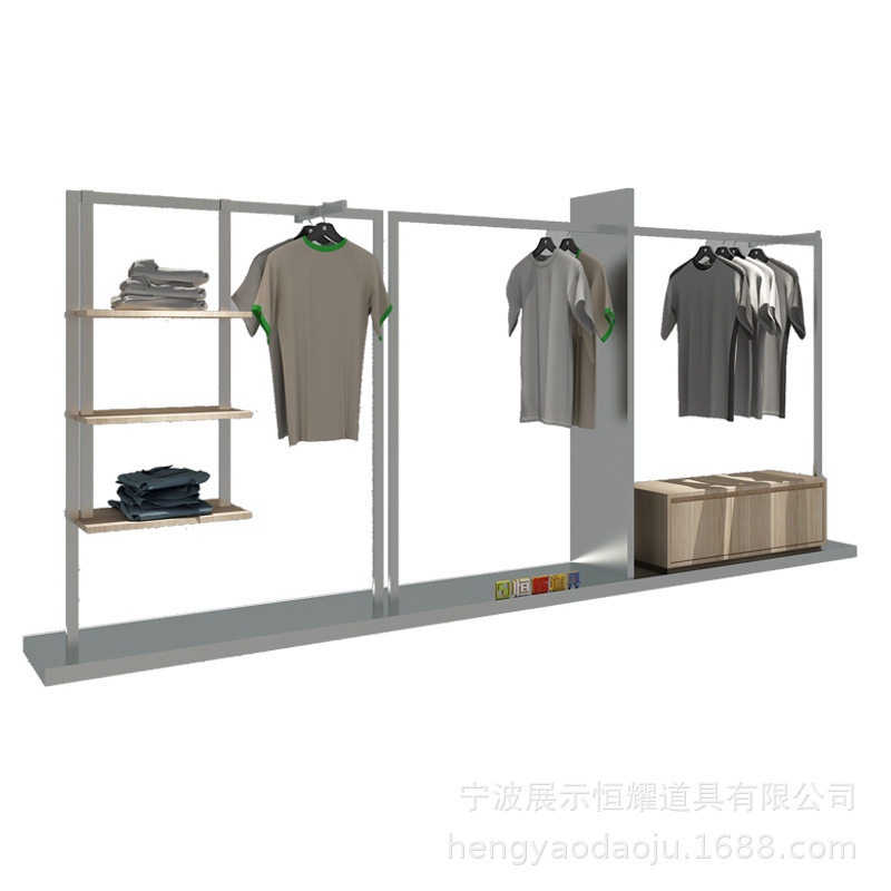 中岛展示架 落地式衣架 2022夏季新款 橱窗展示架 量大批发优惠