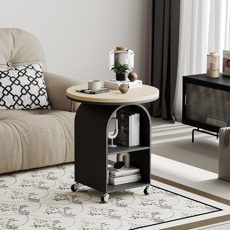 速发风可移动实木简厅沙约边几小型不占地创意边桌客发小茶几