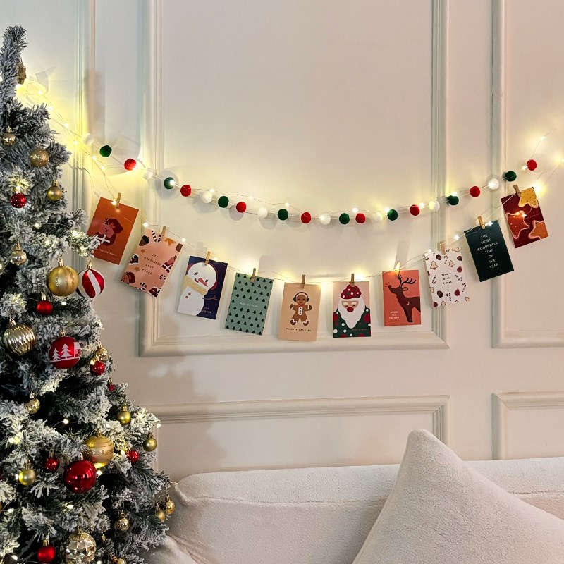 速发圣诞节装橱品墙面墙窗背景饰挂件发光灯串氛围布置圣诞树卡片