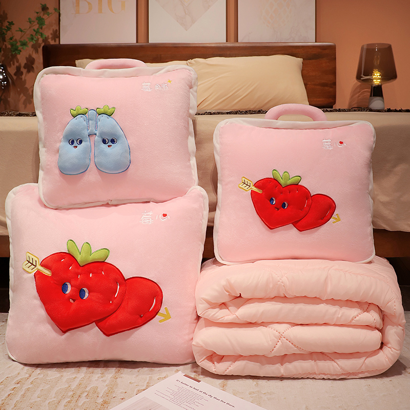 速发抱枕被子两用午厚车头靠枕毯子二合一办公室折叠空调被加睡枕