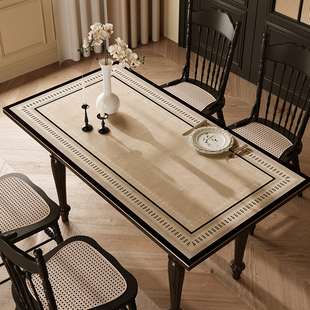 速发几式餐桌垫防水防油桌布轻奢高级感茶洗防烫皮革免美桌面保护