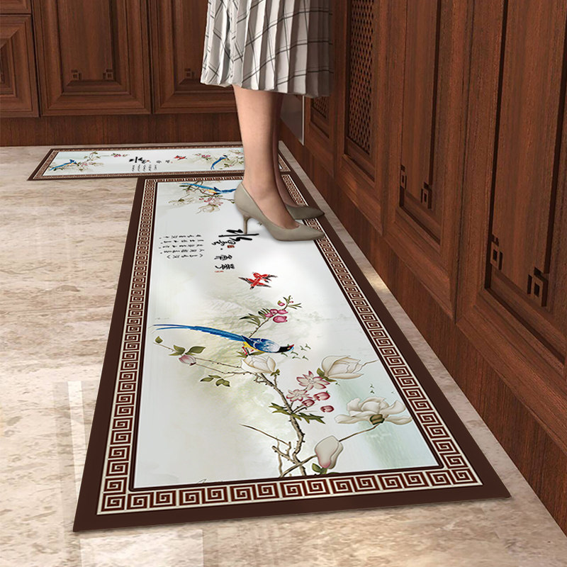 速发脚吸泥厨房专用地垫吸水藻油耐脏防滑耐用新中式家用进门口硅,居家布艺,厨房地垫,淘宝优惠券,粉丝福利购,淘宝优惠卷