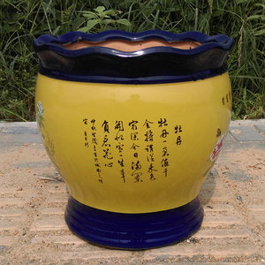 现货速发陶瓷花盆大码散尾葵盆栽花盆客厅植物绿植花卉高款特大幸
