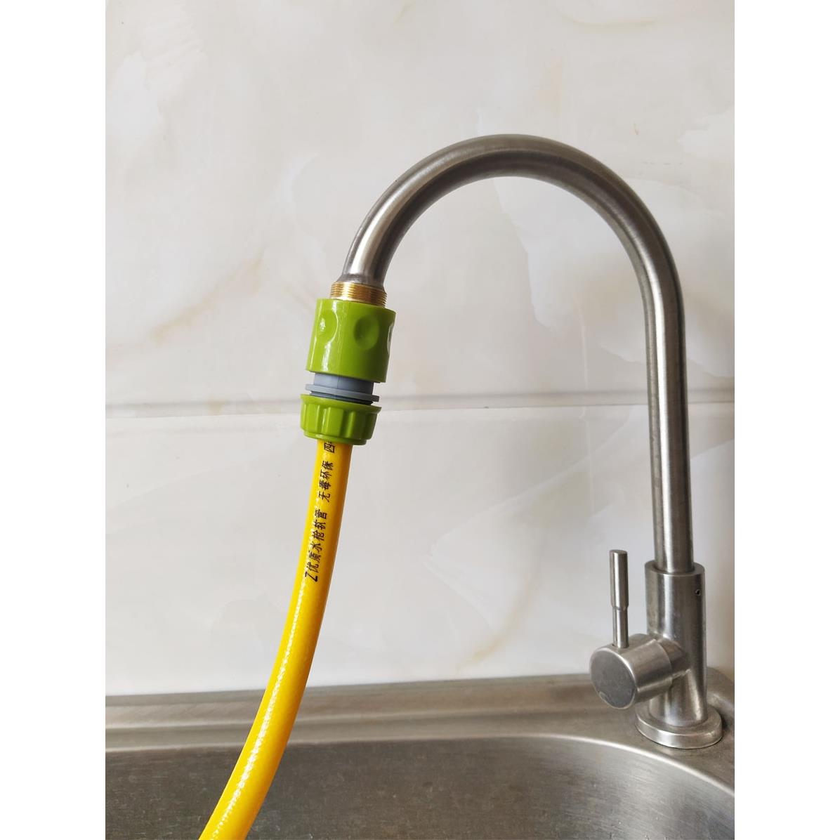 厨房面盆水龙头对接水管接头22mm内丝24mm外丝加长软管快速通水接