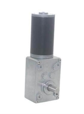 DC 12V 24V蜗轮蜗杆减速电机双轴5-470Rpm自锁可调速正反转电机