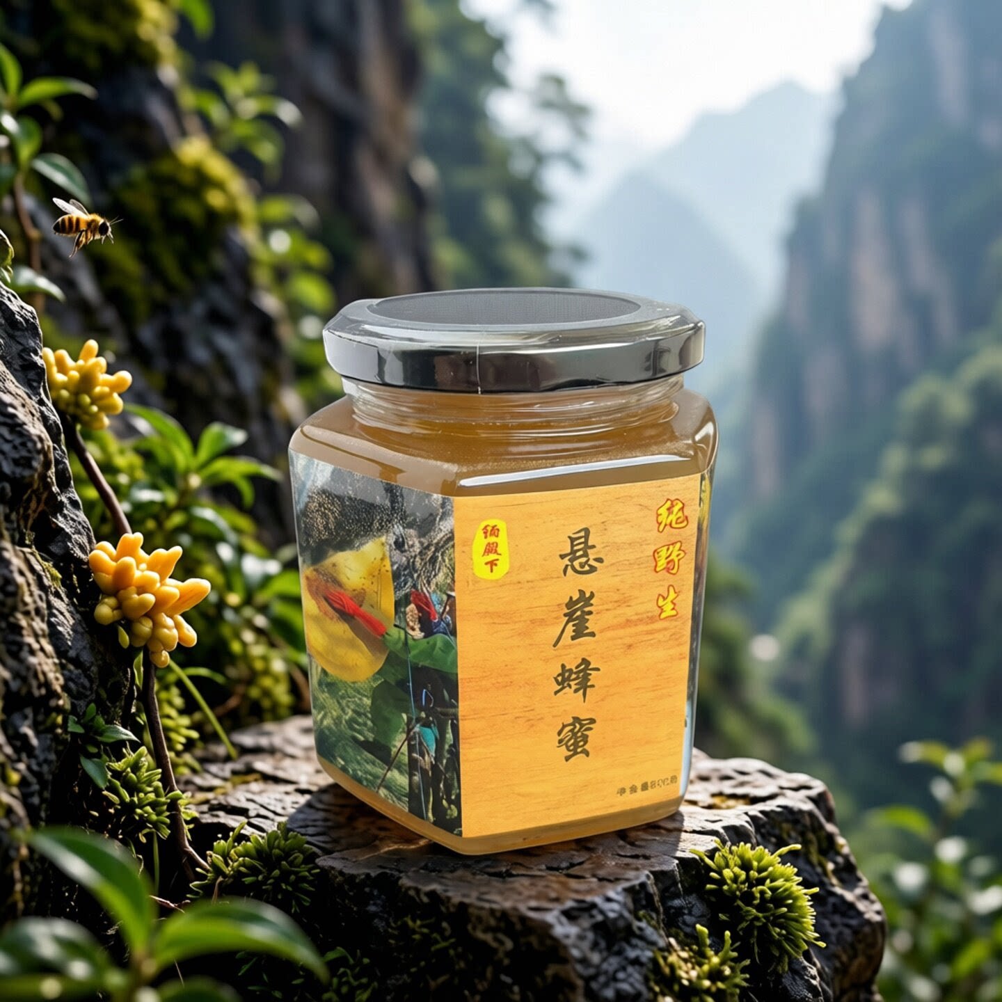 正品无添加缅甸野生大挂蜜一瓶500克分离蜜纯正天然百花蜜