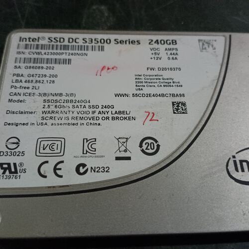 {议价}intel S3500 240G固态硬盘