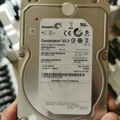 {议价}拆机戴尔/希捷/惠普 3T SAS ST3000NM0023