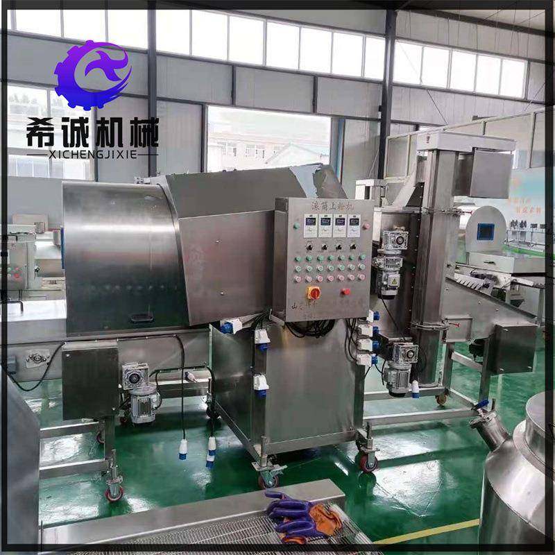希诚机械400型溜肉段裹糊上粉机油炸机全自动溜肉段滚筒式裹粉机,清洗/食品/商业设备,其他食品加工设备,淘宝优惠券,粉丝福利购,淘宝优惠卷