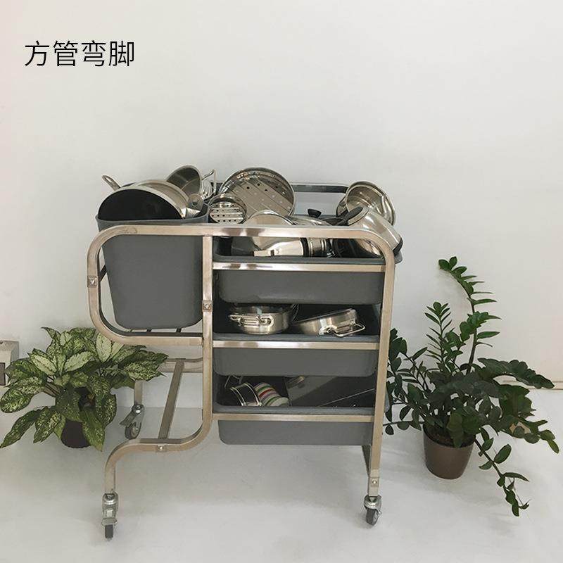 不锈钢拆装式方管弯脚五斗收集车餐盘碗碟收集车收纳车,厨房电器,其他商用厨电,淘宝优惠券,粉丝福利购,淘宝优惠卷