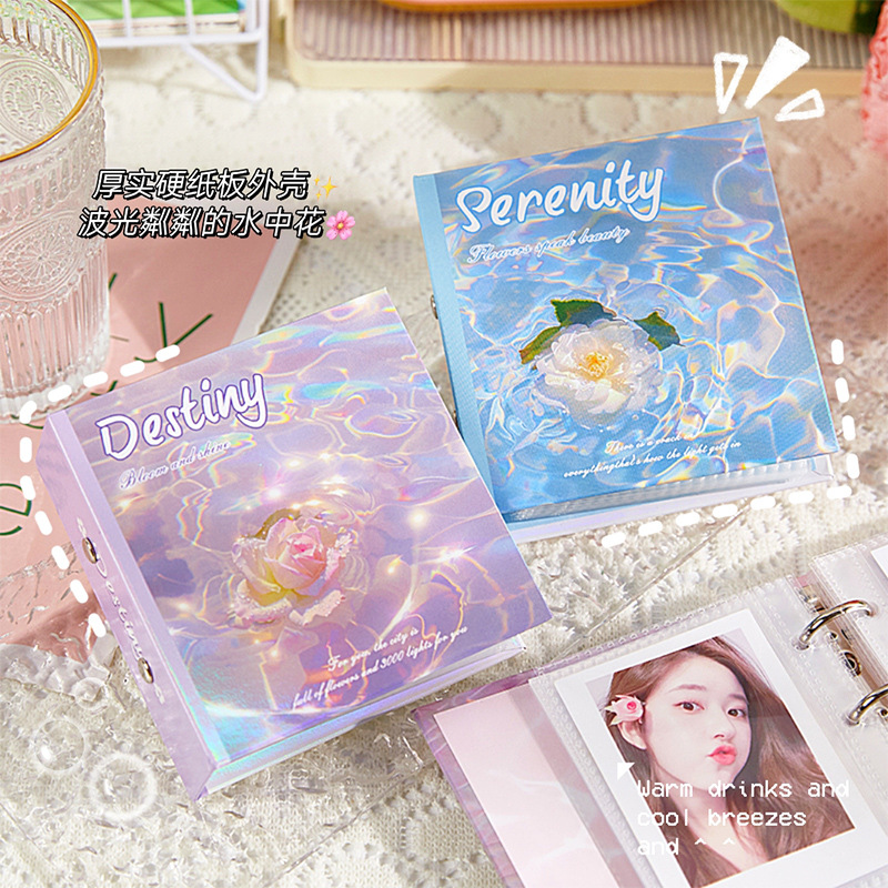 新款一宫格卡册纸质花漾明星小卡