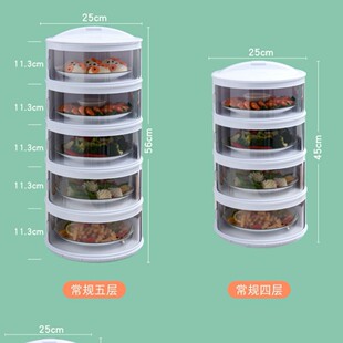 厨房置物架放剩菜多层收纳盒架子剩饭菜盘橱柜家用多功能碗碟碗架