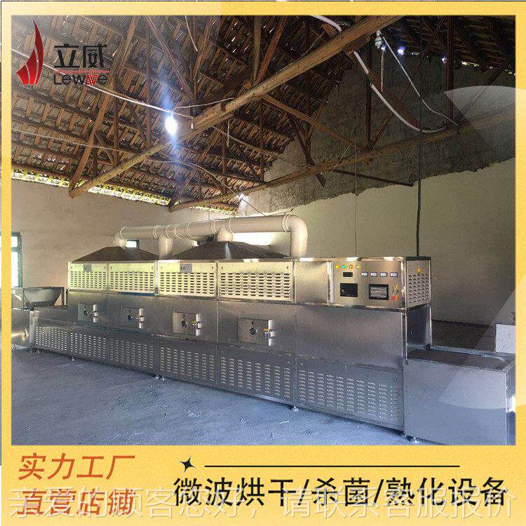 微波隧式月功饼加热设备372 多道能豆绿饼杀菌复热机 立威食品加