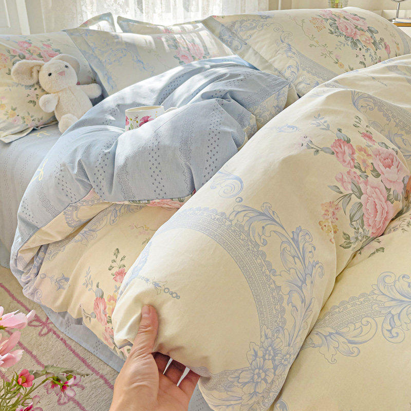 田园风四件套纯棉全棉被套床上用品2025宿舍床单被罩三件套床笠款,床上用品,床品套件/四件套/多件套,淘宝优惠券,粉丝福利购,淘宝优惠卷
