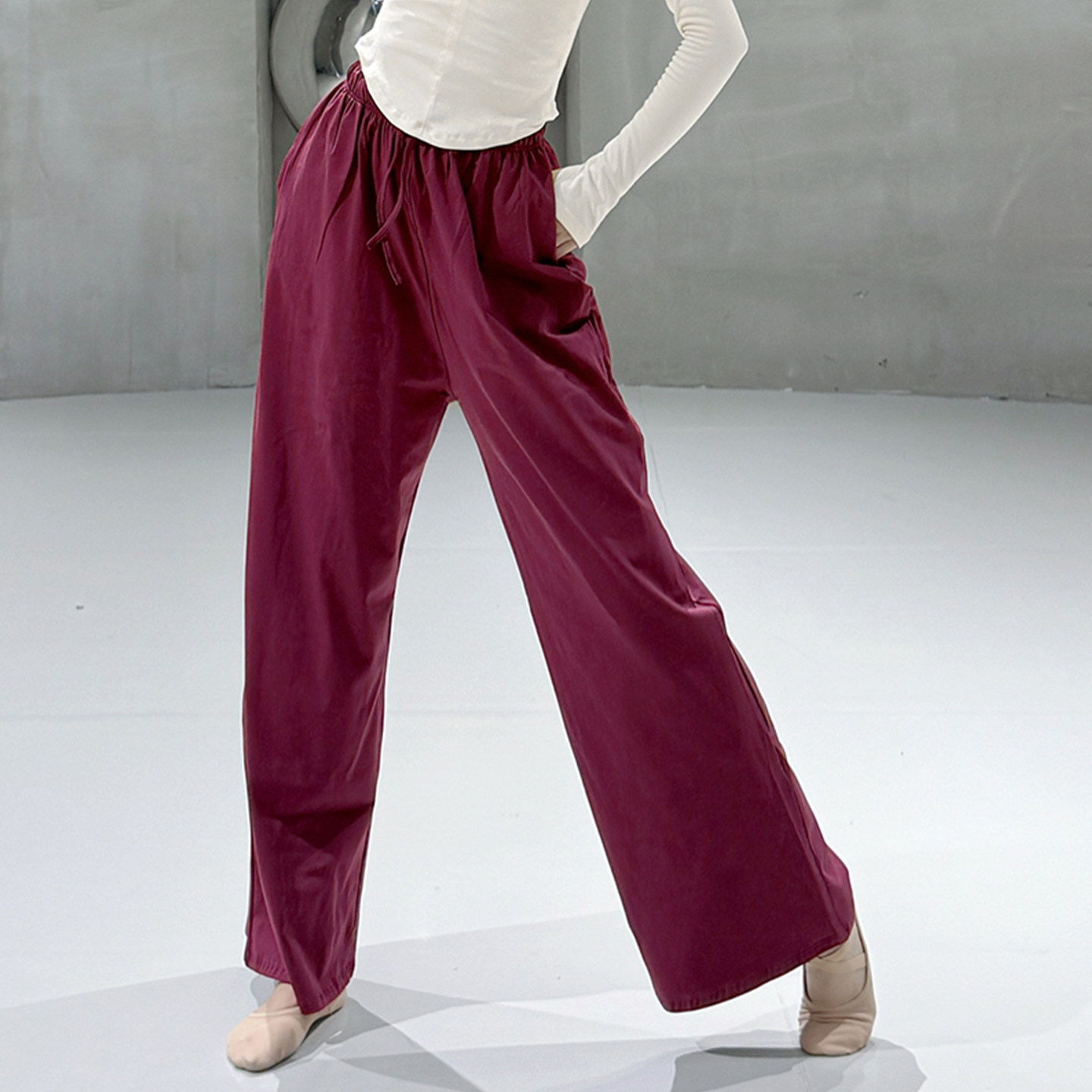 中国古典舞裤新款直筒宽松长裤