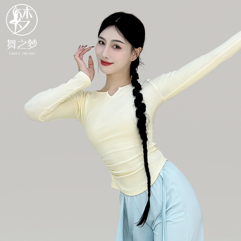 现代舞舞蹈服套装女秋冬新款舞蹈裤中国舞阔腿裤古典舞形体练功服