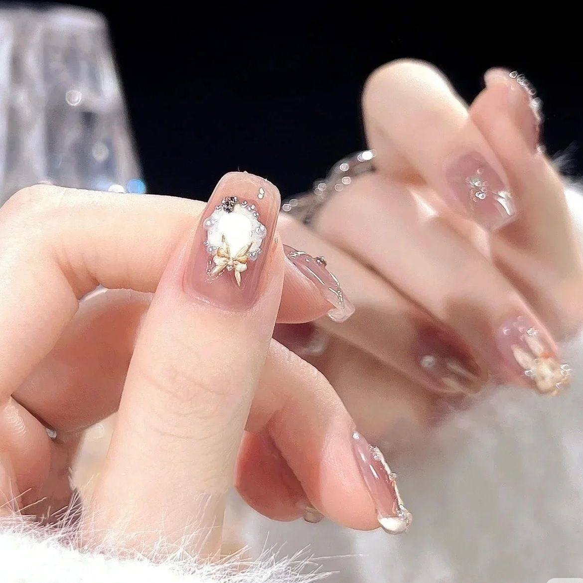 纯手工穿戴甲新款本命年兔子美甲爆款可可兔光疗可拆卸高级感,彩妆/香水/美妆工具,美甲工具,淘宝优惠券,粉丝福利购,淘宝优惠卷