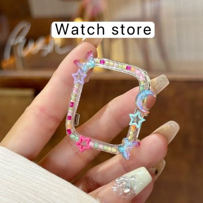 蝴蝶星彩珠适用于苹果手表s11保护壳Apple女款iwatchs987s10代se