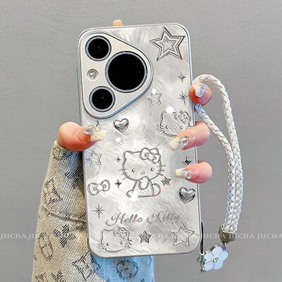 适用金属猫咪华为pura90pro手机壳高颜值颜控HUAWEIpura80女款70/