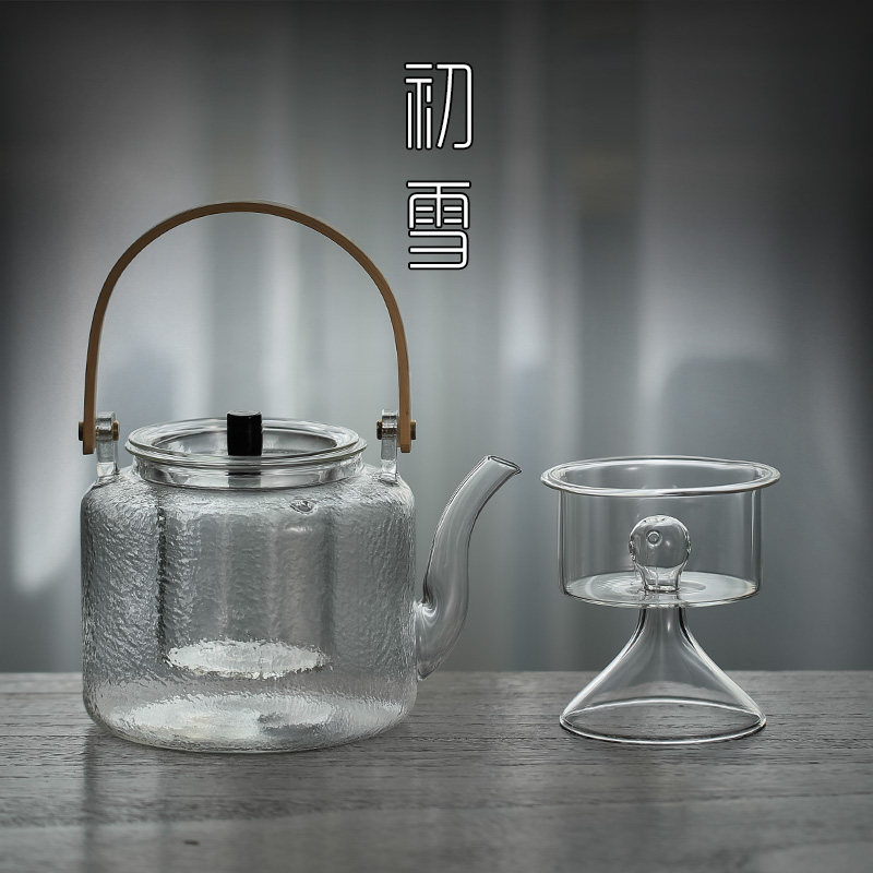 锤纹玻璃蒸煮茶壶两用电陶炉专用功夫茶煮茶器专用烧Z水泡茶茶具
