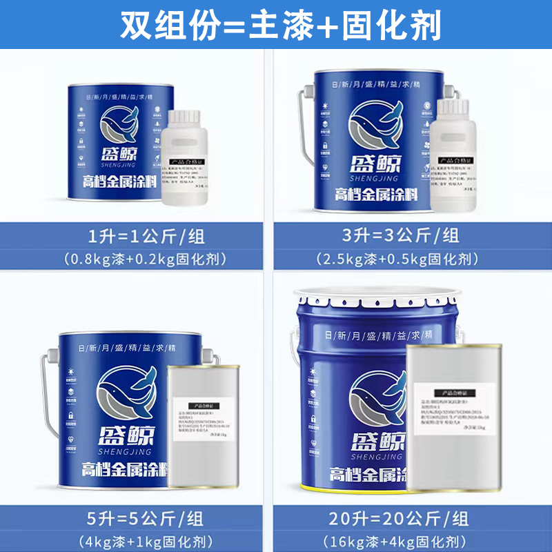 氟碳漆金属漆户外防腐防锈钢结构哑光彩钢瓦铁门T佛碳底漆翻新油