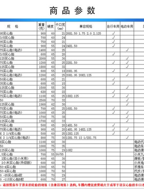 自行车实心胎26X1.95山地车轮胎26X2H.125胎26寸无内胎外胎免充气