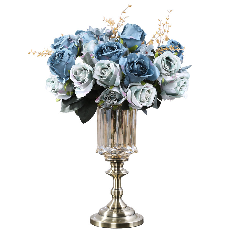 欧式奢华水晶玻璃花瓶o透明水养美式装饰餐桌客厅仿真花艺插花摆,家居饰品,花瓶,淘宝优惠券,粉丝福利购,淘宝优惠卷