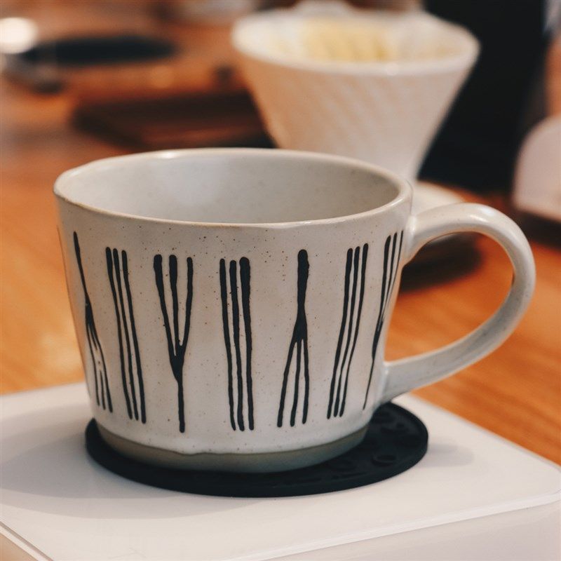复古手绘竖纹 挂耳咖啡杯 加厚日D式粗陶马克杯美式手冲陶瓷专用,餐饮具,马克杯,淘宝优惠券,粉丝福利购,淘宝优惠卷
