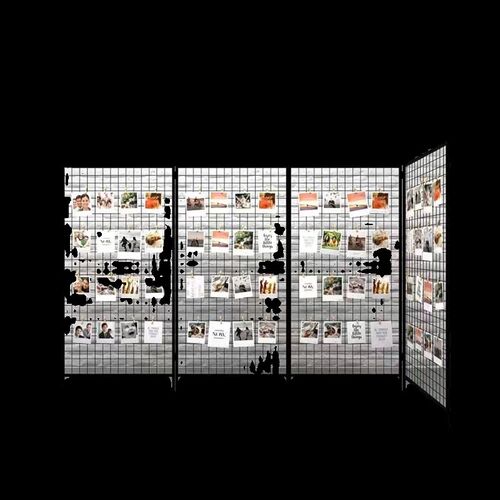 折叠网格展示架画k展画室幼儿园作品展示架移动展览架户外美术展