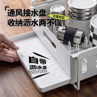 收纳 厨房碗碟收纳置物架家用多功能放C碗盘碗筷沥水架拉篮抽拉式