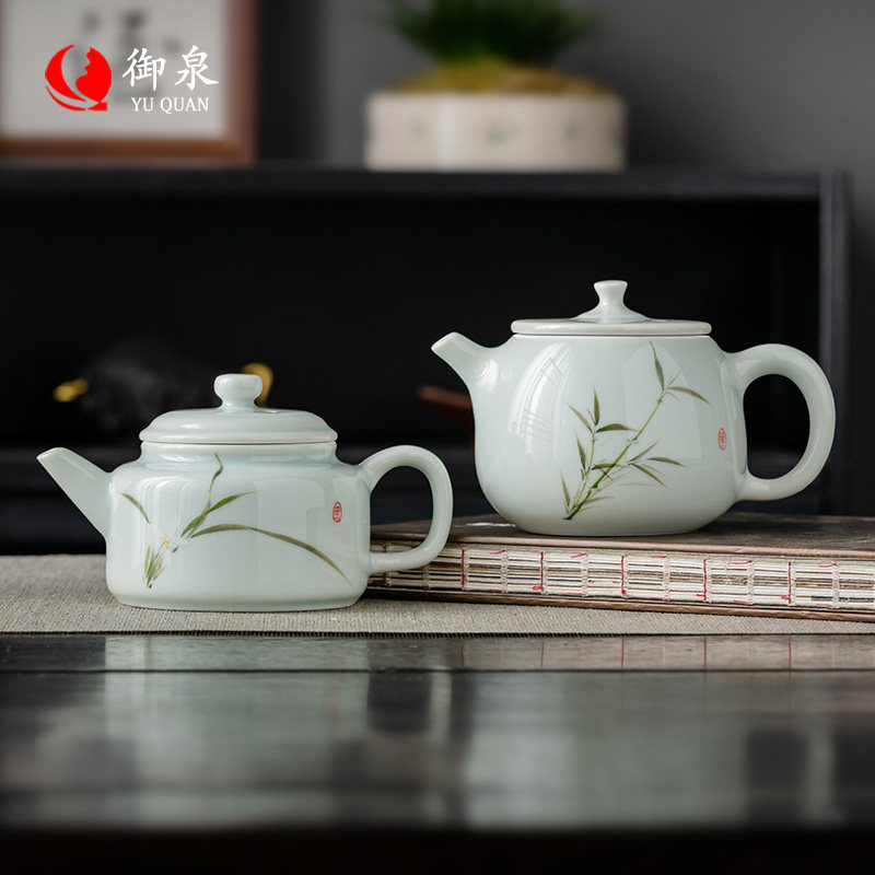 御泉筠雾陶瓷茶壶单壶家用大容量泡茶壶中式功夫茶具带Z过滤冲茶