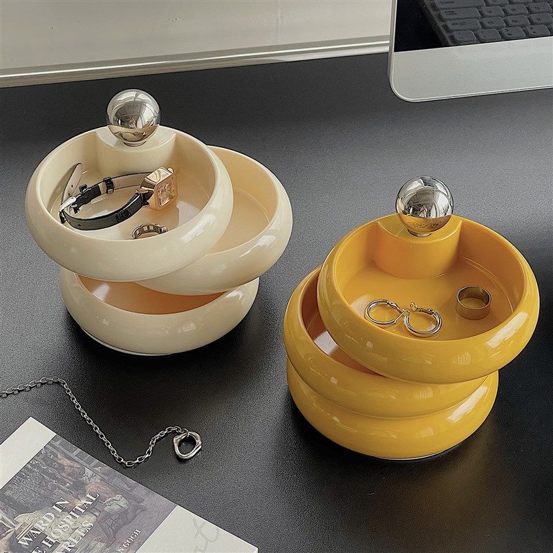 多层手饰b首饰收纳盒高档精致可旋转化妆台桌面戒指项链整理高级,收纳整理,首饰盒,淘宝优惠券,粉丝福利购,淘宝优惠卷