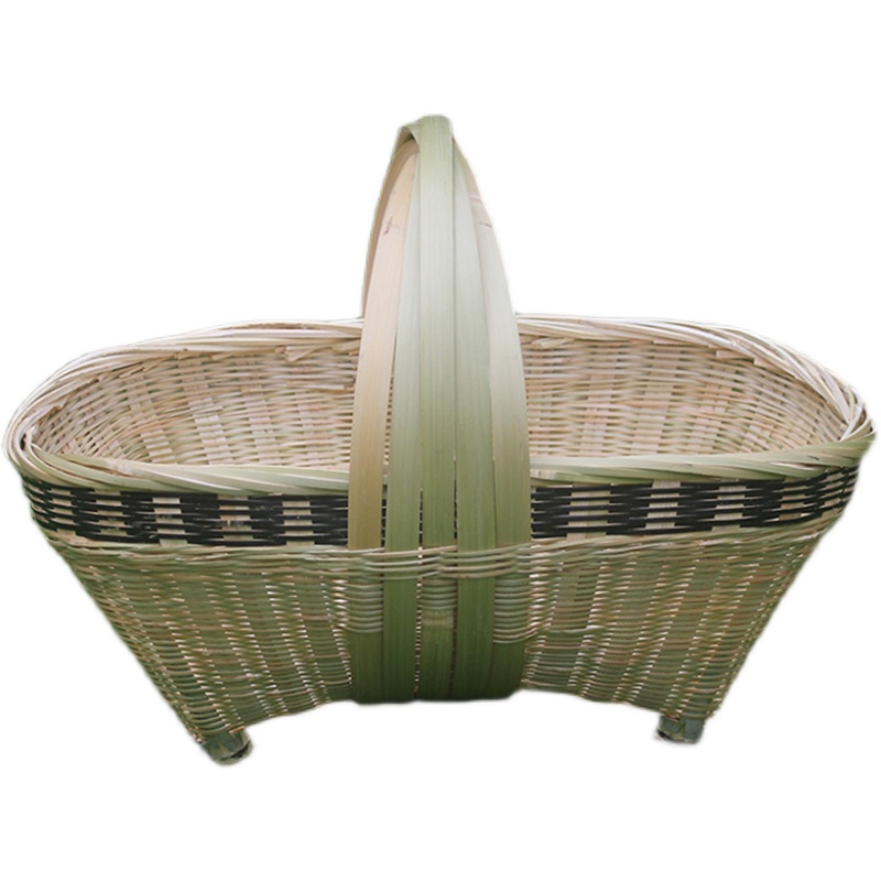 手工竹编织菜篮子竹筐竹篓购物y手提篮竹篮子水果篮环保菜篮竹制