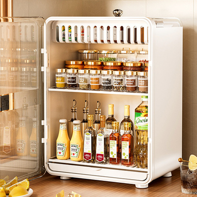 厨房调料收纳盒置物架家用多功能带盖子油盐酱醋调S味品密封台面