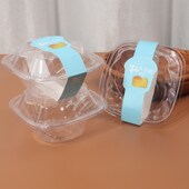 小面包Y西点打包盒 透明迷你无水蛋糕鸡蛋仔盒 牛奶小蛋糕包装 盒