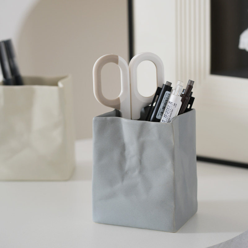 梳妆台书桌化妆品收纳筒眼影刷子桶高级置物O架桌面插花陶瓷罐容,收纳整理,化妆刷收纳盒/桶,淘宝优惠券,粉丝福利购,淘宝优惠卷