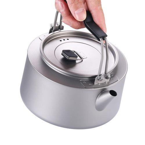 钛工匠户外纯f钛烧水壶旅行野炊便携泡茶煮茶功夫茶具露营钛茶壶