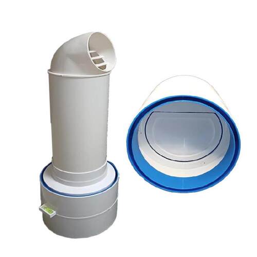 管道风罩室内安装穿墙风帽一体式防雨C出风口pvc排气管塑料外墙16