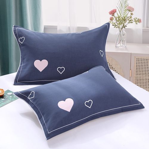 纯棉枕巾一对装纱布枕头毛巾大人高档全I棉情侣忱巾单人女生可爱