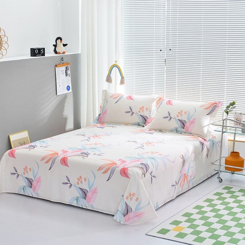 100%纯d棉床单单件1.5/1.8米床全棉垫单1.2m学生宿舍单人双人被单