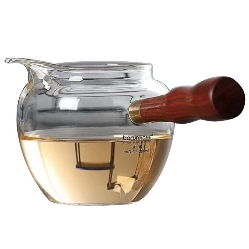 玻润玻璃公道杯加厚耐高温木把公B杯分茶器茶道配件创意公道杯茶,餐饮具,公道杯,淘宝优惠券,粉丝福利购,淘宝优惠卷