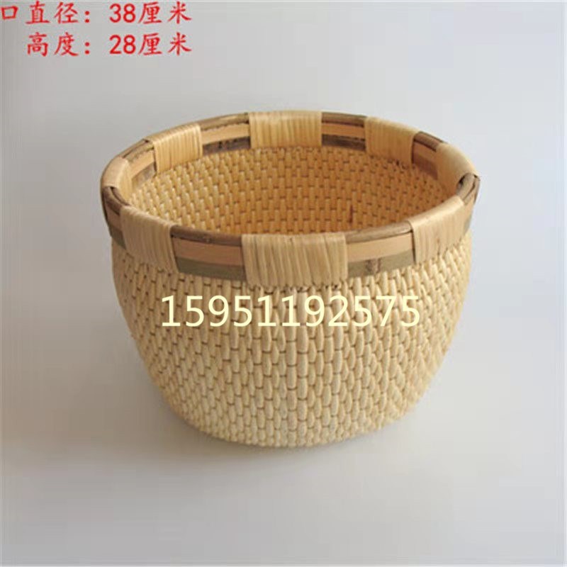 纯手工柳条笆斗米斗芭斗民间工艺柳编家用枊筐枊匾栲栳X 竹筐 竹