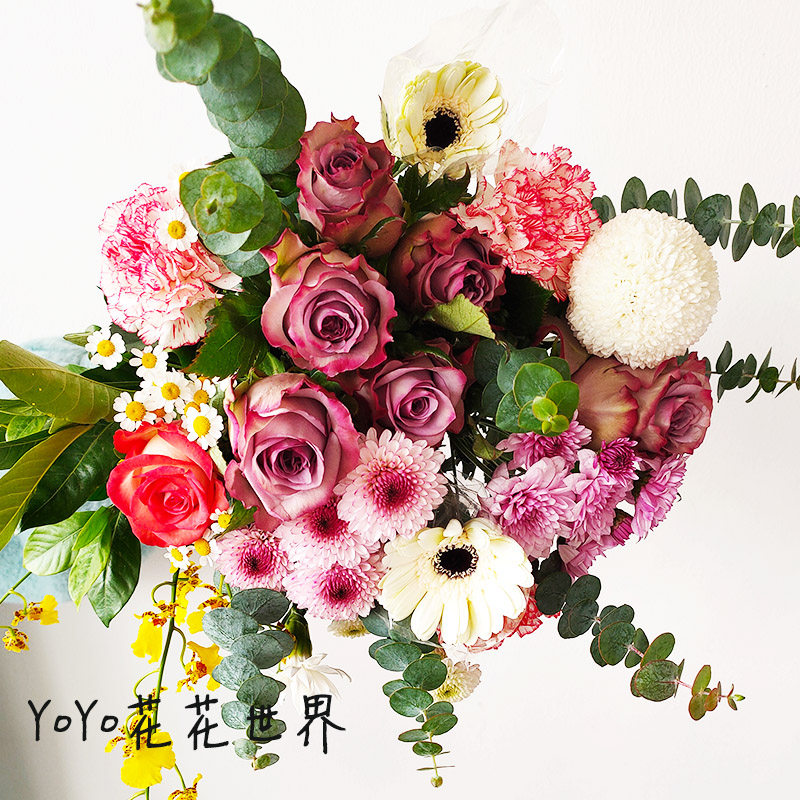 花花世界月订鲜花包年包月每周一花混搭花束O鲜花家用办公室插花