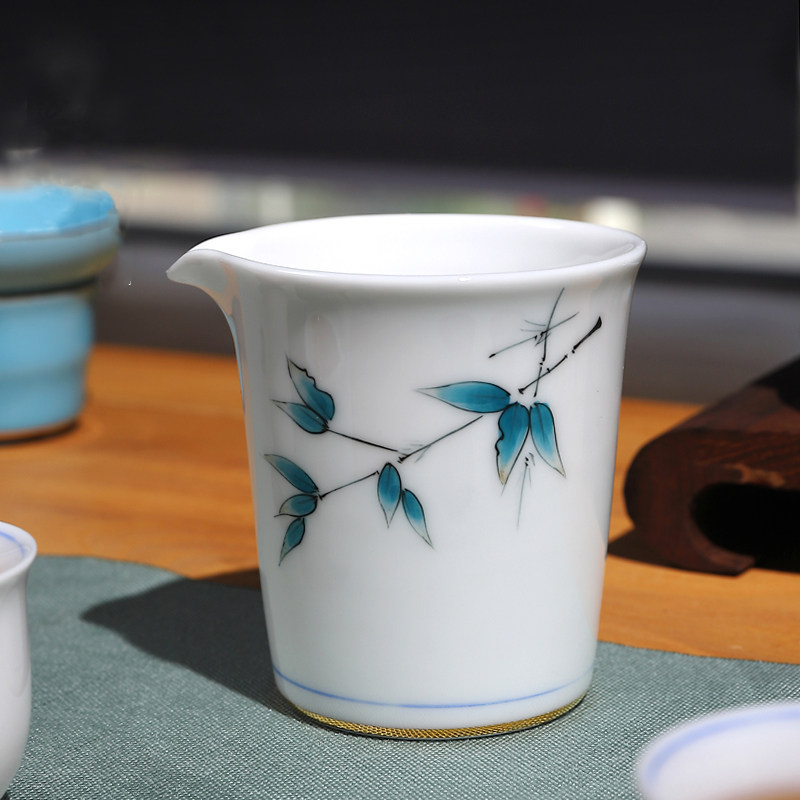 白瓷手绘陶瓷公道杯茶海分茶w器单个家用功夫茶具配件大号茶道零,餐饮具,公道杯,淘宝优惠券,粉丝福利购,淘宝优惠卷