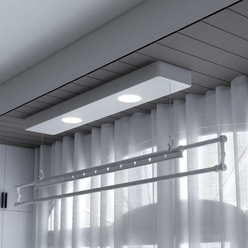 德邦入户爱来依小型单杆智w能遥控电动升降晾衣机阳台升降晾衣架